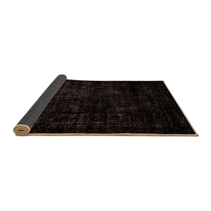 Sideview of Abstract Brown Modern Rug, abs1971brn