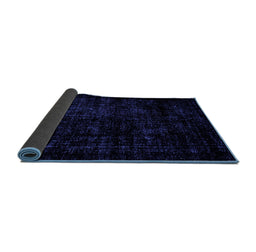 Sideview of Abstract Blue Modern Rug, abs1971blu