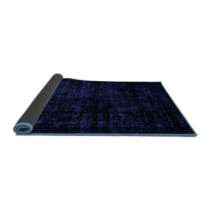 Sideview of Abstract Blue Modern Rug, abs1971blu