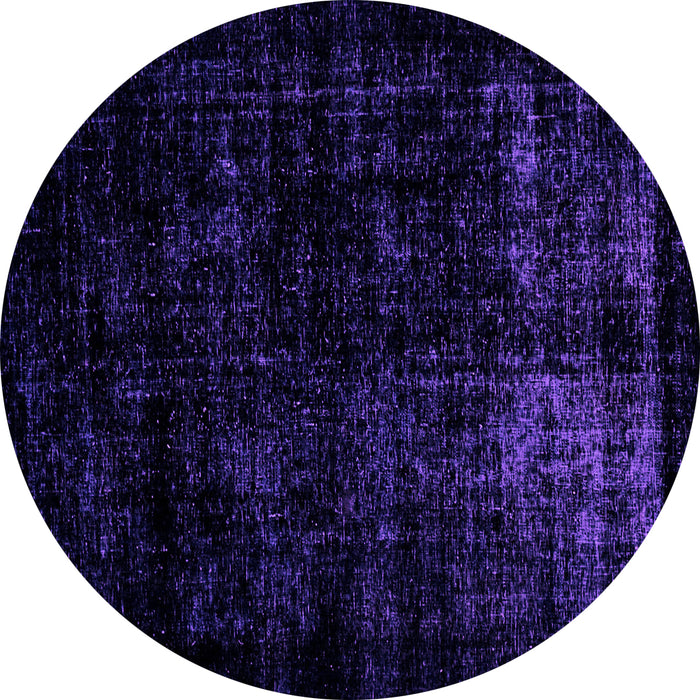 Round Machine Washable Abstract Purple Modern Area Rugs, wshabs1971pur