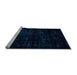 Sideview of Machine Washable Abstract Light Blue Modern Rug, wshabs1971lblu