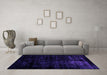 Machine Washable Abstract Purple Modern Area Rugs in a Living Room, wshabs1971pur