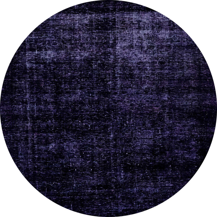 Round Abstract Blue Modern Rug, abs1971