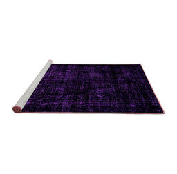 Sideview of Machine Washable Abstract Pink Modern Rug, wshabs1971pnk