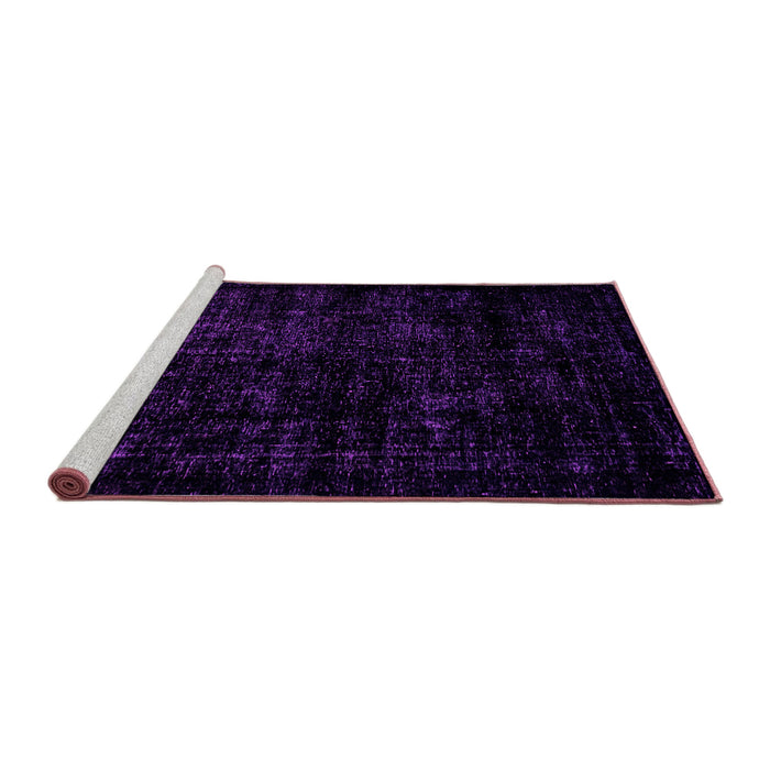Sideview of Machine Washable Abstract Pink Modern Rug, wshabs1971pnk