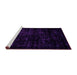 Sideview of Machine Washable Abstract Pink Modern Rug, wshabs1971pnk