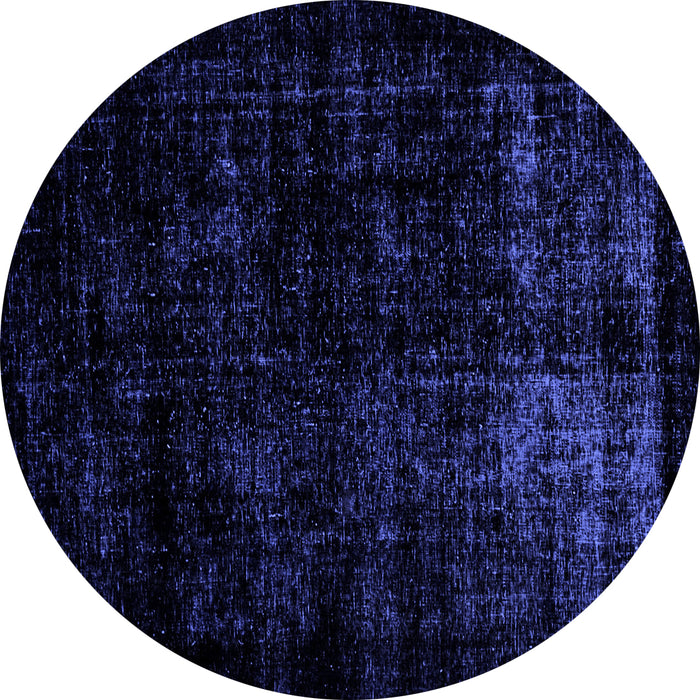 Round Abstract Blue Modern Rug, abs1971blu