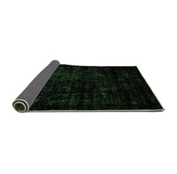 Sideview of Abstract Emerald Green Modern Rug, abs1971emgrn