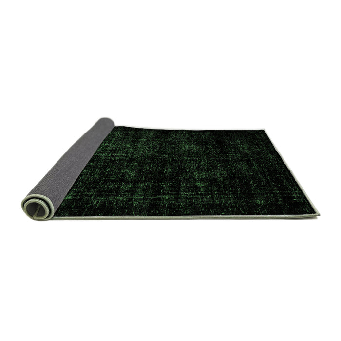 Sideview of Abstract Emerald Green Modern Rug, abs1971emgrn