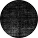 Round Abstract Gray Modern Rug, abs1971gry