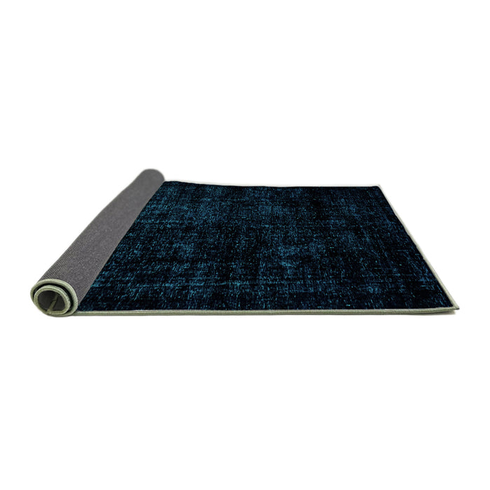 Sideview of Abstract Turquoise Modern Rug, abs1971turq