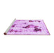 Sideview of Machine Washable Abstract Purple Modern Area Rugs, wshabs1972pur