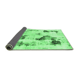 Sideview of Abstract Emerald Green Modern Rug, abs1972emgrn