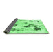 Sideview of Abstract Emerald Green Modern Rug, abs1972emgrn