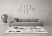 Machine Washable Abstract Gray Modern Rug in a Living Room,, wshabs1972gry