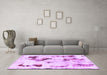 Machine Washable Abstract Purple Modern Area Rugs in a Living Room, wshabs1972pur