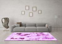 Machine Washable Abstract Purple Modern Rug, wshabs1972pur