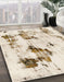 Machine Washable Abstract Camel Brown Rug in a Family Room, wshabs1972