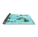 Sideview of Abstract Light Blue Modern Rug, abs1972lblu