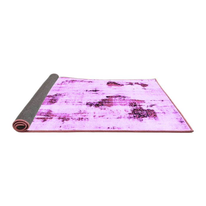 Sideview of Abstract Purple Modern Rug, abs1972pur