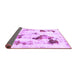 Sideview of Abstract Purple Modern Rug, abs1972pur