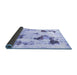 Sideview of Abstract Blue Modern Rug, abs1972blu