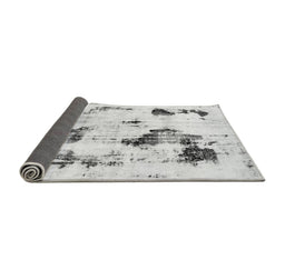 Sideview of Abstract Gray Modern Rug, abs1972gry
