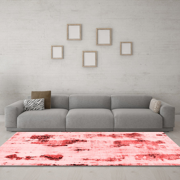 Modern Red Washable Rugs