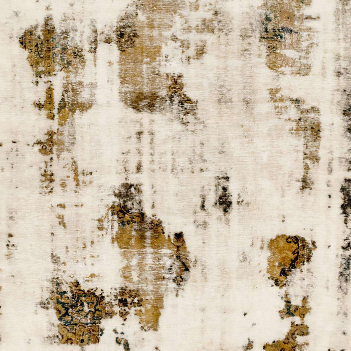 Machine Washable Abstract Camel Brown Rug, wshabs1972