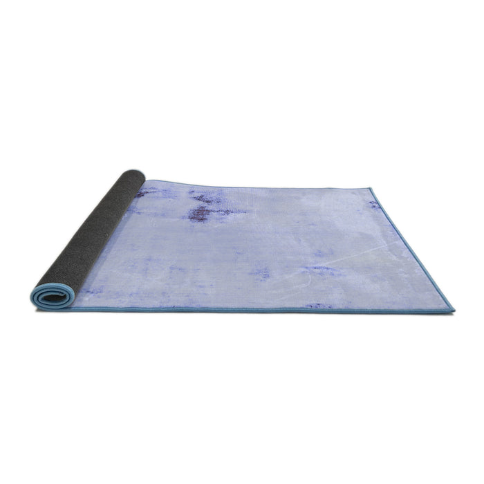 Sideview of Abstract Blue Modern Rug, abs1973blu