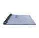 Sideview of Abstract Blue Modern Rug, abs1973blu