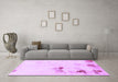 Machine Washable Abstract Purple Modern Area Rugs in a Living Room, wshabs1973pur