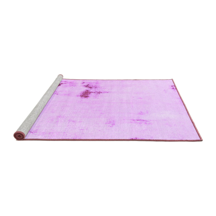 Sideview of Machine Washable Abstract Purple Modern Area Rugs, wshabs1973pur
