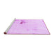 Sideview of Machine Washable Abstract Purple Modern Area Rugs, wshabs1973pur