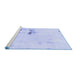 Sideview of Machine Washable Abstract Blue Modern Rug, wshabs1973blu