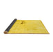 Sideview of Abstract Yellow Modern Rug, abs1973yw