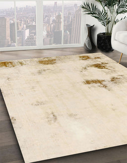 Machine Washable Abstract Navajo White Rug in a Family Room, wshabs1973