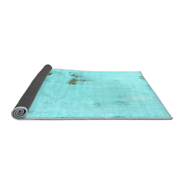 Sideview of Abstract Light Blue Modern Rug, abs1973lblu
