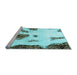 Sideview of Machine Washable Abstract Light Blue Modern Rug, wshabs1974lblu