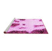 Sideview of Machine Washable Abstract Pink Modern Rug, wshabs1974pnk