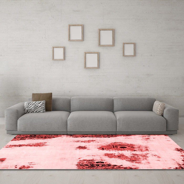 Modern Red Washable Rugs