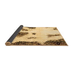 Sideview of Abstract Brown Modern Rug, abs1974brn