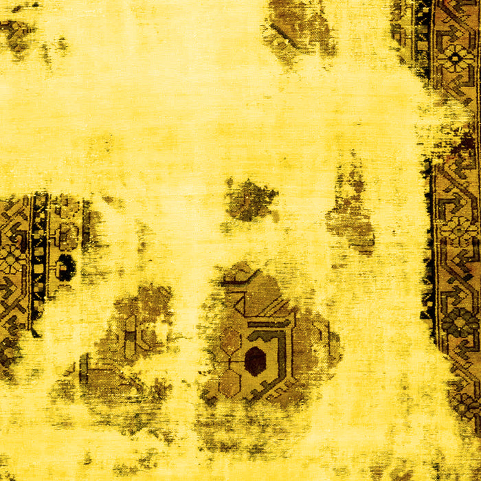 Machine Washable Abstract Yellow Modern Rug, wshabs1974yw