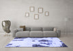 Machine Washable Abstract Blue Modern Rug in a Living Room, wshabs1974blu