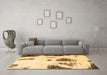 Machine Washable Abstract Brown Modern Rug in a Living Room,, wshabs1974brn