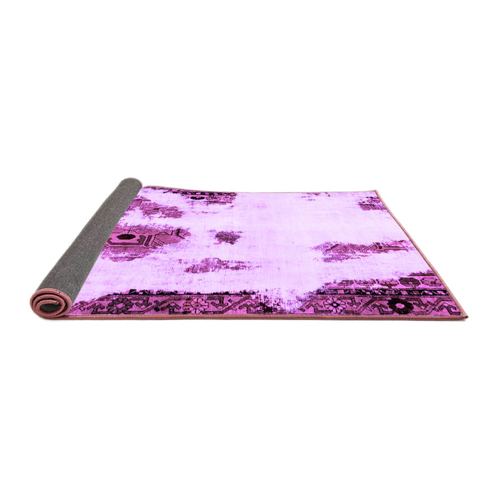 Sideview of Abstract Purple Modern Rug, abs1974pur