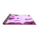 Sideview of Abstract Purple Modern Rug, abs1974pur