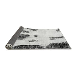 Sideview of Abstract Gray Modern Rug, abs1974gry