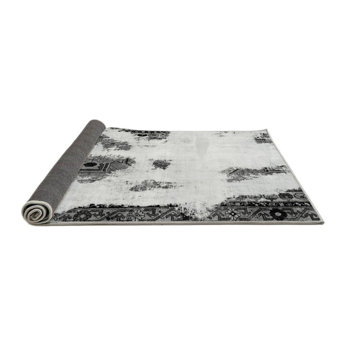 Sideview of Abstract Gray Modern Rug, abs1974gry