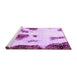 Sideview of Machine Washable Abstract Purple Modern Area Rugs, wshabs1974pur